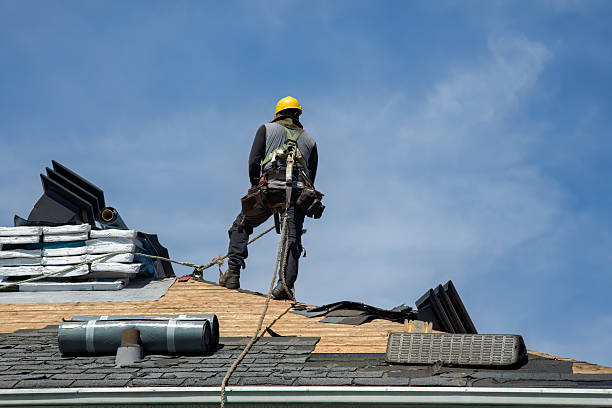 Professional Gutter Installation technician working in Boynton Beach, FL